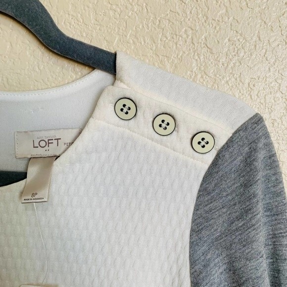 Ann Taylor Loft petite dress for women Color Block A-line Dress size 8P academia - Picture 7 of 12